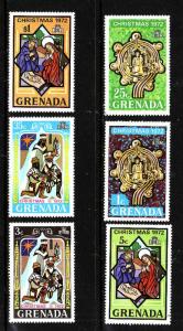 Grenada-Sc#475-80-Unused NH set-Christmas-1972-