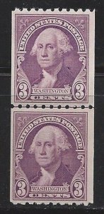 US 722 OGNH LINE PAIR SUPERB!!