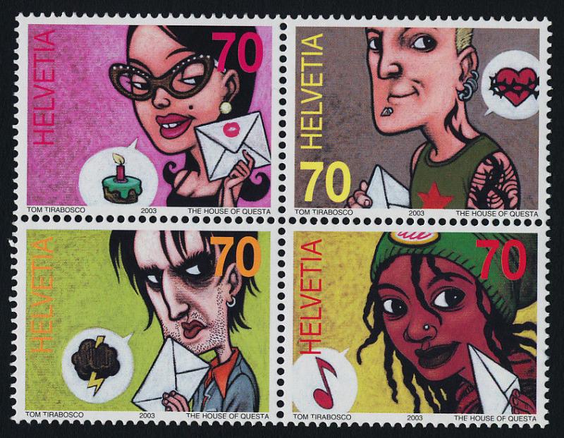 Switzerland 1150-1 MNH Comics Festival, Art