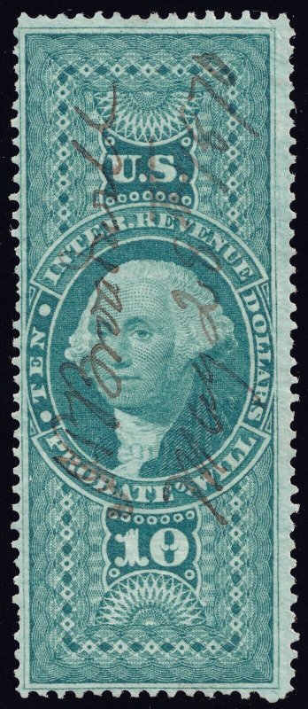 US Scott R96c  Probate of Will 10 cent Green Lot AUR0078 