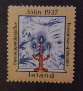 Iceland Cinderella : Christmas Seal 1937 Stamp Mint MNH OG Unused T9569