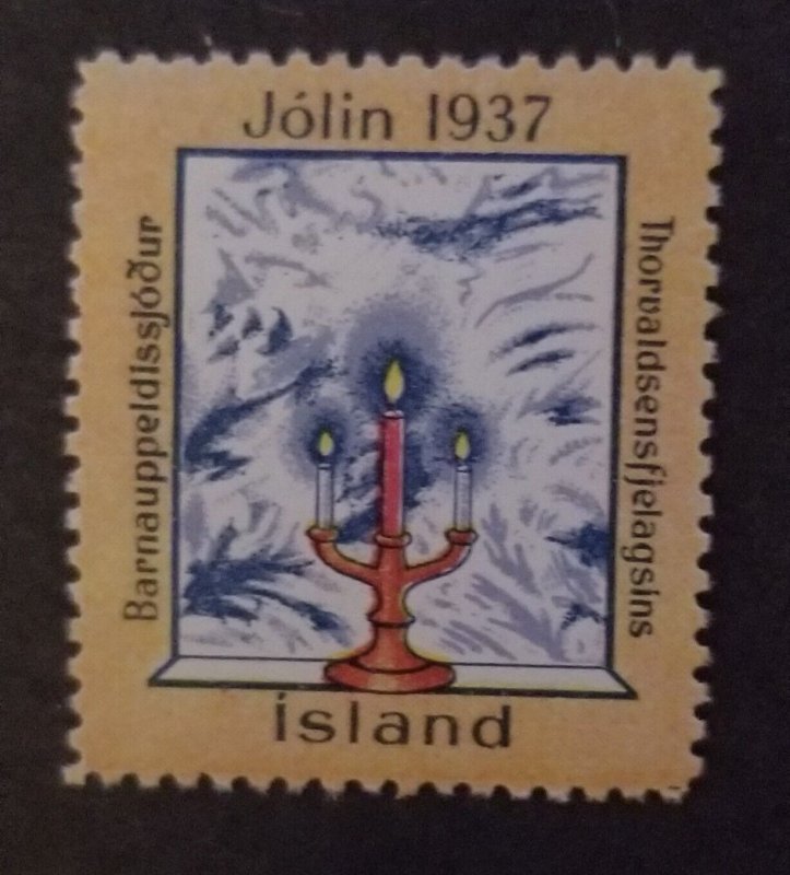Iceland Cinderella : Christmas Seal 1937 Stamp Mint MNH OG Unused T9569