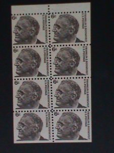 ​UNITED STATES-1965-SC#1284b- FRANKLIN ROOSEVELT-BOOKLET PANE-MNH-57 YEARS OLD