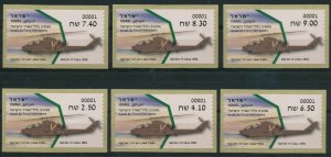 ISRAEL 2020 AIR FORCE HELICOPTERS BELL AH-1F COBRA SET ATM LABELS MACHINE 001MNH