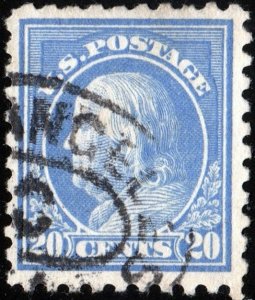 SC#476 20¢ Franklin Single (1916) Used