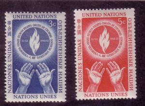 UN Sc# 21 / 22 Human Rights MNH set B