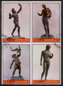 Ajman 1972 Mi# 1866-69 Bronze Statues CTO L395