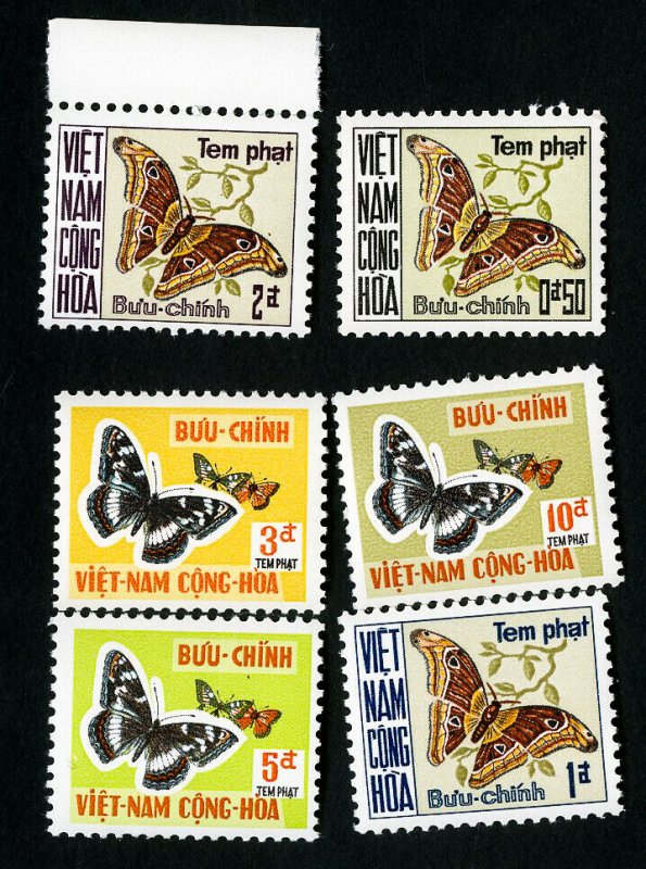 Vietnam Stamps # J15-20 XF OG NH Scott Value $52.00