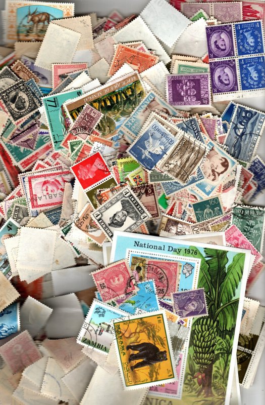 Worldwide  Lot-   Half Pound Of Stamps