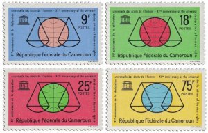 CAMEROUN - 1963 - Declaration of Human Rights - Perf 4v  - Mint Never Hinged