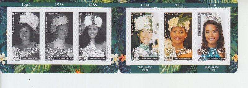 2019 Fr Polynesia  Miss Tahiti Bklt of 6 SA (Scott 1230) MNH