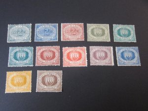 San Marino 1877 Sc 1-3,5,6,8,9,11,12,14,16,18 MH
