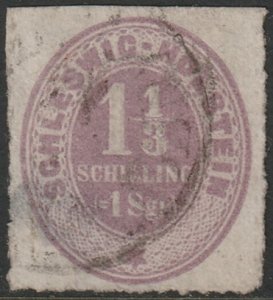 Schleswig-Holstein 1865 Sc 5 used large thin