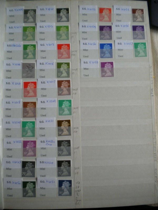 SPECIALISED MACHIN COLLECTION X841-X1058 COMPLETE inc. ALL VARIATIONS 224 Stamps