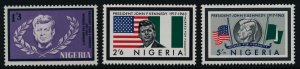 Nigeria 159-61 MNH John F. Kennedy, Flag