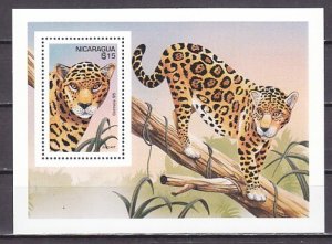 Nicaragua, Scott cat. 2111. Jaguar s/sheet. ^