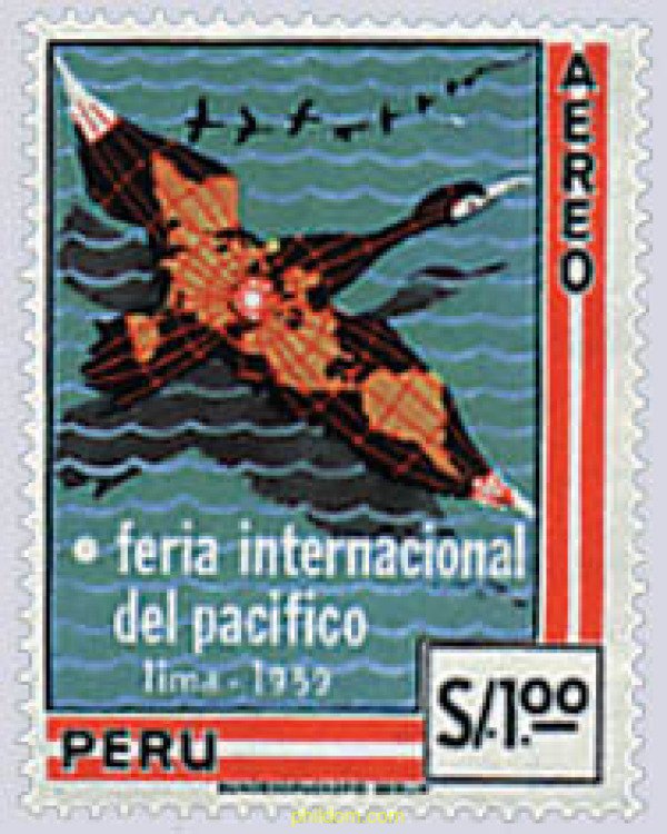 624857 HINGED PERU 1960 FERIA INTERNACIONAL DEL PACIFICO EN LIMA