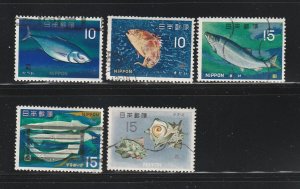 Japan 862-863, 867, 870-871 U Fish