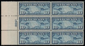 USA #C7 XF-SUPERB OG NH, Plate Block of 6, post office fresh, SELECT! Retails...