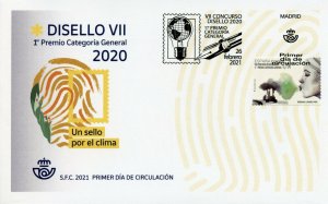 Spain Philately Stamps 2021 FDC Disello Stamp Design General 1v S/A Set