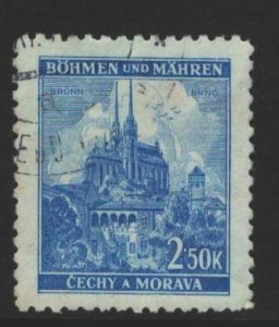 Bohemia and Moravia Sc#53B Used