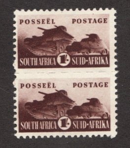 1942 South Africa Sc #97 - 1sh Bilingual - War Effort - Pair of MH stamps Cv$15