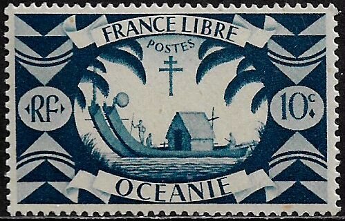 French Polynesia #137 MNH Stamp - Ancient Double Canoe