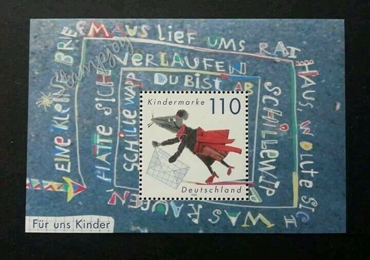 Germany - For Our Children 1999 Rat Mouse Cartoon Animation (ms) MNH