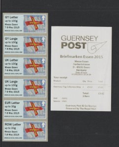 2015 Guernsey Flag - Post & Go - Messe Essen Stamp Expo o/p - B5DE15 GG02