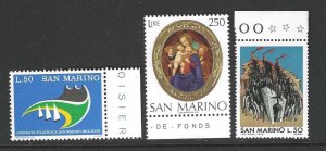 San Marino 842,852,853  Mint SC:$1.00