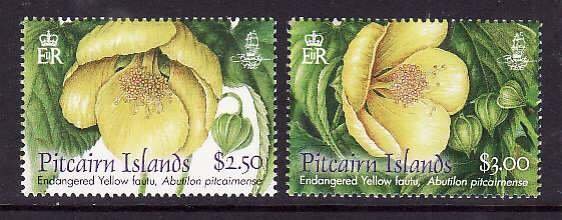 Pitcairn Is.-Sc#712-13- id12-unused NH set-Flowers-2011-