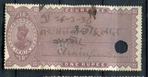 INDIA; Early 1900s GV Court Revenue issue used 1R. value