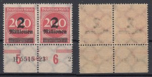 Germany 1923 Sc#269 VAR Mi#309 APY HAN horizontal WM mnh (DR1387)