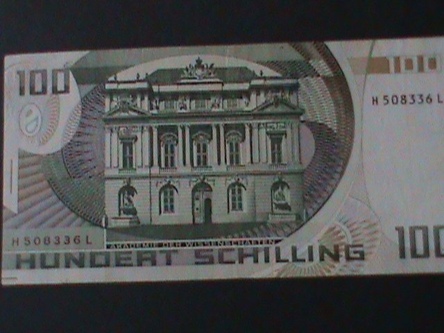 ​AUSTRIA-1984-AUSTIRAN NATIONAL BANK-$100 SCHILLING-UN-CIRCULATED NOTE VF