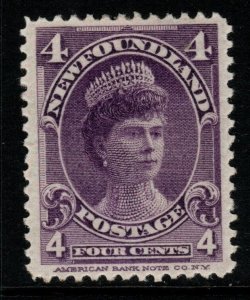 NEWFOUNDLAND SG89 1901 4c VIOLET MTD MINT