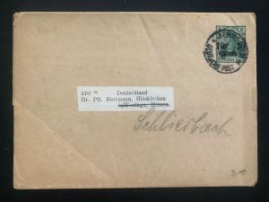 1910s Jerusalem Palestine Germany post office stationary cover To Hessen