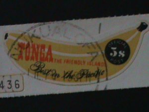 ​TONGA-SC# 226-LOVELY BEAUTIFUL BANANA SHAPE CUT STAMP CTO VF-HARD TO FIND