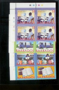 BARBADOS Sc#941-944 Complete Mint Never Hinged PLATE BLOCK Set