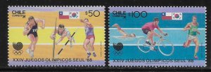 Chile 1988 MNH Stamps Scott 775-776 Sport Olympic Games Cycling