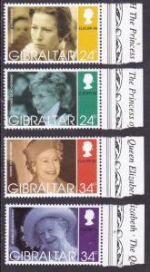 Gibralter 1996 Europa Women of The Royal Family (4) Princess Diana, Anne  VF/NH