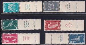 Israel Scott # C1 - C6 VF OG never hinged w/tabs nice color cv $ 250 ! see pic !