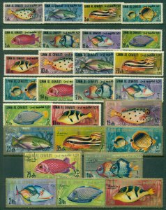 Umm al Qiwain 1967 Mi#171-197 Marine Life Fish MLH/CTO