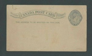 1889 Canada One Cent Pale Blue Unposted Notification Of Business Fire Open-----