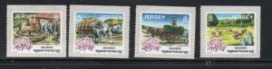 Jersey Sc 854d-857d 2000 Days Gone By stamp set mint NH