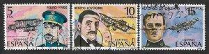 SD)1980 SPAIN SHORT SERIES AIRCRAFT, PIONEERS OF SPANISH AVIATION, 3 USED BELLS