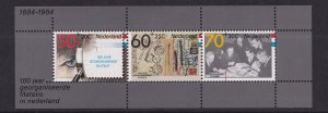 Netherlands   #B604-B606a   MNH 1984  sheet  centenary of organised philately