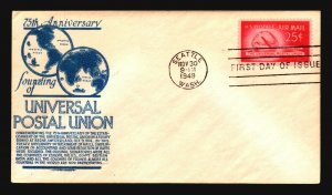 US SC# C44 FDC / Anderson Cachet (Erased Address) - L2199