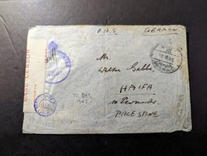 1943 Censored Egypt Cover German OAS to Haifa Palestine