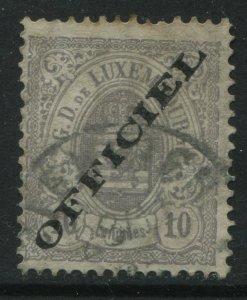 Luxembourg 1875 overprinted Officials 10 centimes used