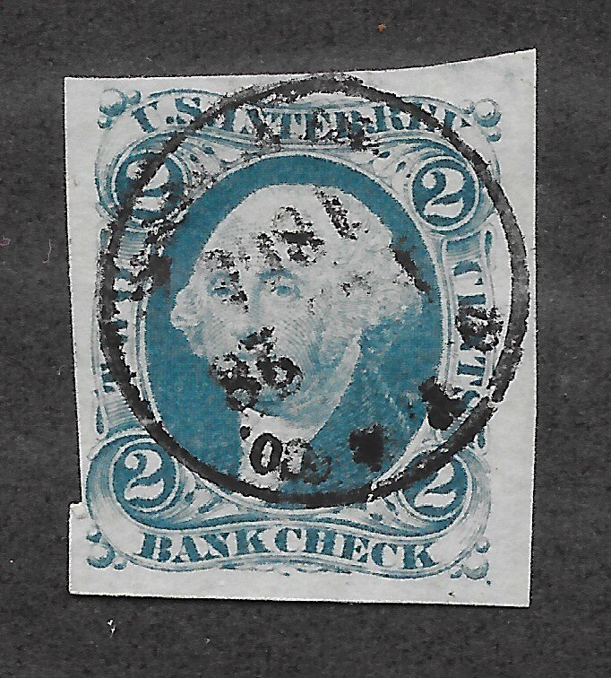 R5a Used, 2c. Bank Check, Beautiful S.O.N. Cancel, FREE INSURED SHIPPING